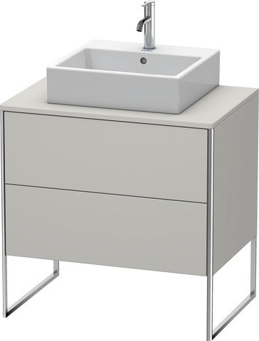 Duravit XSquare Konsolenwaschtischunterbau bodenstehend Betongrau Matt 800x548x778 mm - XS492000707