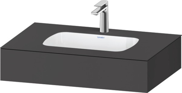 Duravit Qatego Einbauwaschtisch mit Konsole Graphit Matt 800x550x170 mm - QA4690049490000