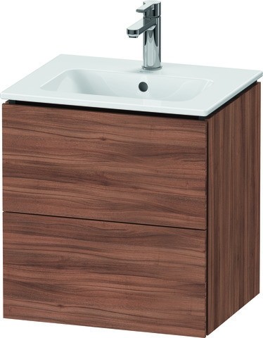 Duravit L-Cube Waschtischunterbau wandhängend Nussbaum Matt 520x421x550 mm - LC621807979