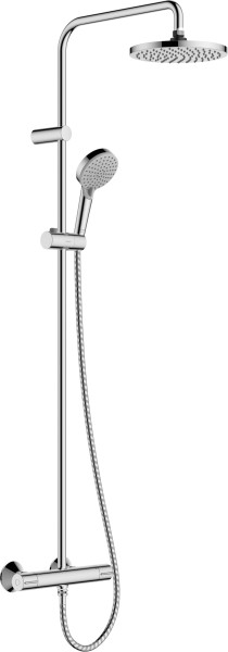 Hansgrohe Showerpipe 200 1jet Vernis Blend EcoSmart chrom mit Brausethermostat, 26089000