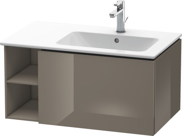 Duravit L-Cube Waschtischunterbau wandhängend Flanell Grau Hochglanz 820x481x400 mm - LC6192089890A0