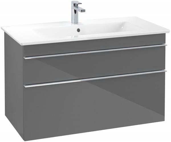 Villeroy & Boch Waschtischunterschrank Venticello A92601FP, B:953, H:590, T:502mm, Glossy Grey