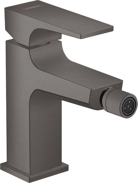 Hansgrohe Bidetmischer Metropol Brushed Black mit Push-Open Ablaufgarnitur, 32520340