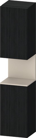 Duravit Qatego Hochschrank Eiche Schwarz Matt 400x360x1760 mm - QA1346R83160000