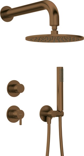 Neuesbad Serie 600 Unterputz Dusch-Set mit verstellbarer Kopfbrause Neuesbad, bronze gebürstet