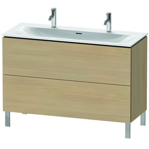 Duravit L-Cube Waschtischunterbau bodenstehend Mediterrane Eiche Matt 1220x481x704 mm - LC659907171