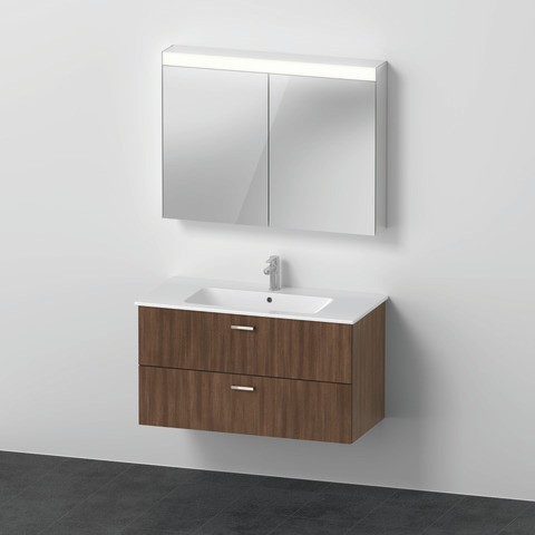 Duravit XBase Möbelwaschtisch mit Waschtischunterbau und Spiegelschrank 1030x490x2000 mm - XB0077021