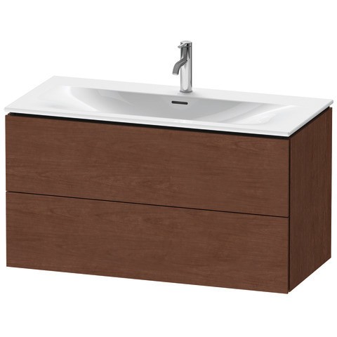 Duravit L-Cube Waschtischunterbau wandhängend Amerikanischer Nussbaum Matt 1020x481x550 mm - LC63080