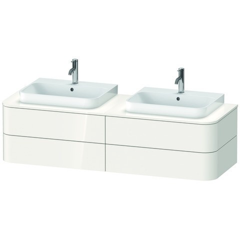 Duravit Happy D.2 Plus Konsolenwaschtischunterbau wandhängend Weiß Hochglanz 1600x550x408 mm - HP497