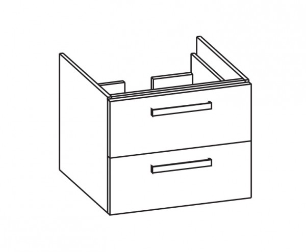 Artiqua 416 Waschtischunterschrank für Integra 7055, Eiche Weiß quer NB, 416-WU2L-VT16-7185-440