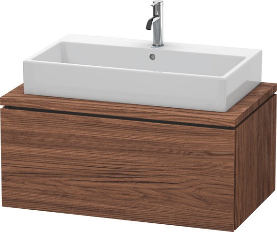 Duravit L-Cube Konsolenwaschtischunterbau wandhängend Nussbaum dunkel Matt 920x547x400 mm - LC581302