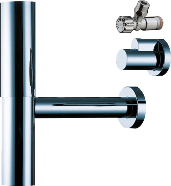 Hansgrohe Siphon Flowstar komplett chrom mit zwei Eckventilen und Schubern, 52120000