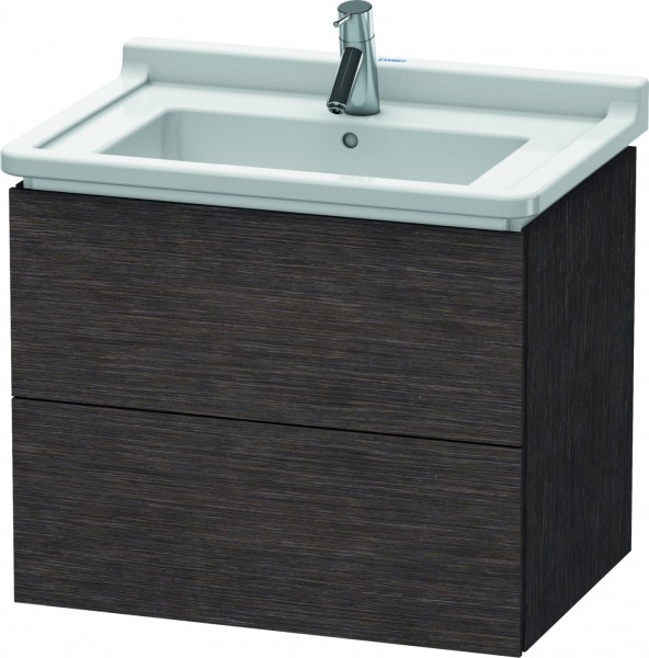 Duravit L-Cube Waschtischunterbau wandhängend Eiche dunkel gebürstet Matt 670x469x558 mm - LC6264072