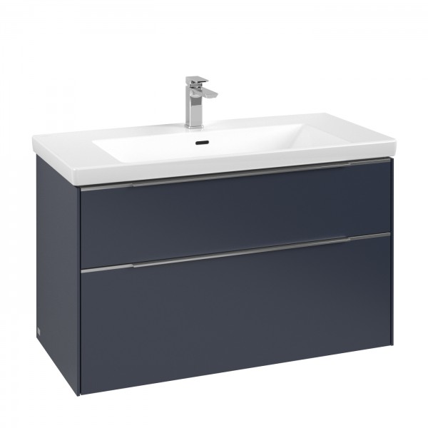 Villeroy & Boch Subway 3.0 Waschbeckenunterschrank, 2 Auszüge, 973 x 579 x 462 mm, Marine Blue / Mar