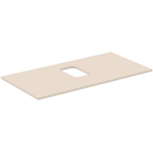 Ideal Standard Waschtischplatte i.life B mittigerAusschnitt f.1 Schale 1002x507x18mm Sandbeige matt,