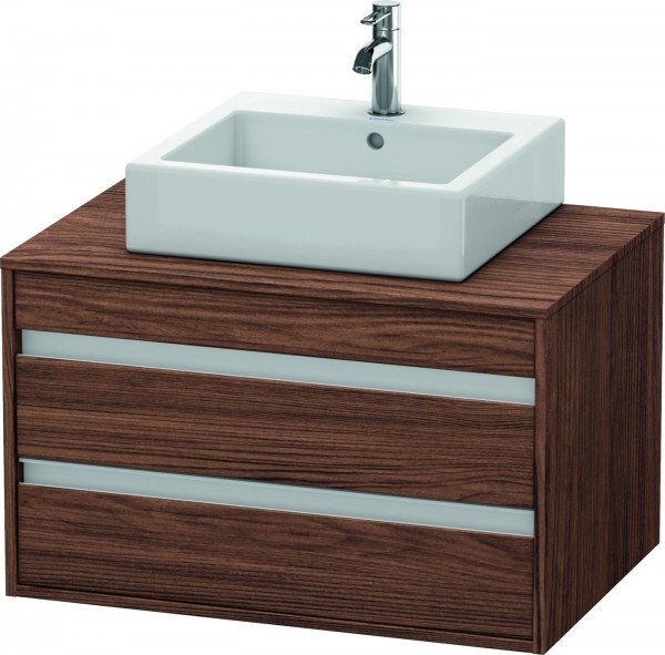 Duravit Ketho Konsolenwaschtischunterbau wandhängend Nussbaum dunkel Matt 800x550x496 mm - KT6654021