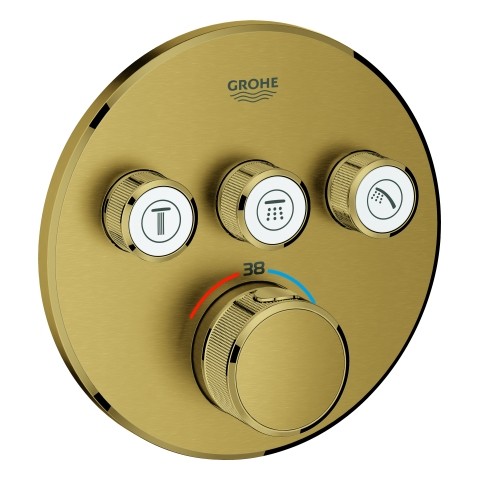 GROHE Thermostat Grohtherm SmartControl 29121 FMS rund 3 ASV cool sunrise geb., 29121GN0