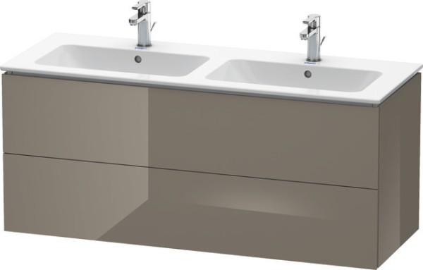 Duravit L-Cube Waschtischunterbau wandhängend Flanell Grau Hochglanz 1290x481x550 mm - LC6258089890A