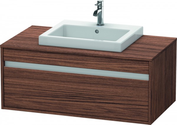 Duravit Ketho Konsolenwaschtischunterbau wandhängend Nussbaum dunkel Matt 1000x550x426 mm - KT679502