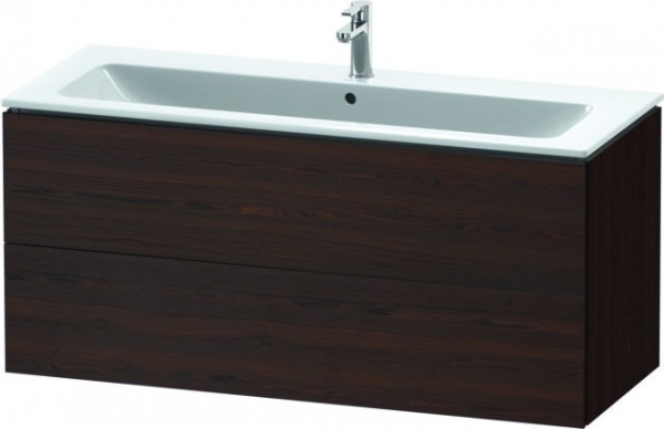 Duravit L-Cube Waschtischunterbau wandhängend Nussbaum gebürstet Matt 1220x481x550 mm - LC624306969