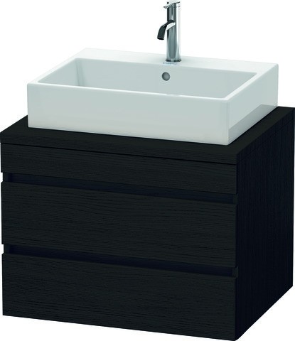 Duravit DuraStyle Konsolenwaschtischunterbau wandhängend Eiche Schwarz Matt 700x548x512 mm - DS53160