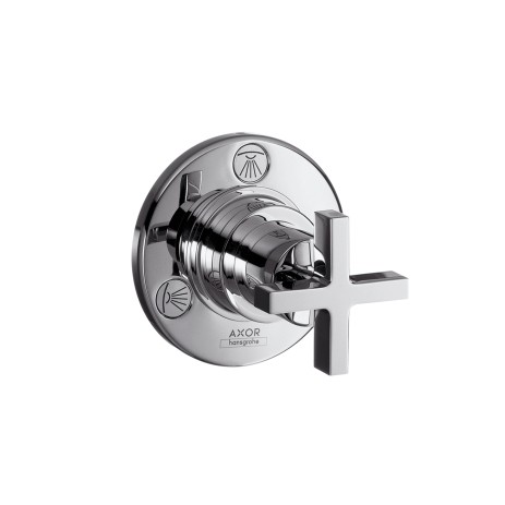 Hansgrohe Vierwegeumstellung Axor Citterio F-Set Quattro/Trio chrom mit Kreuzgriff, 39925000