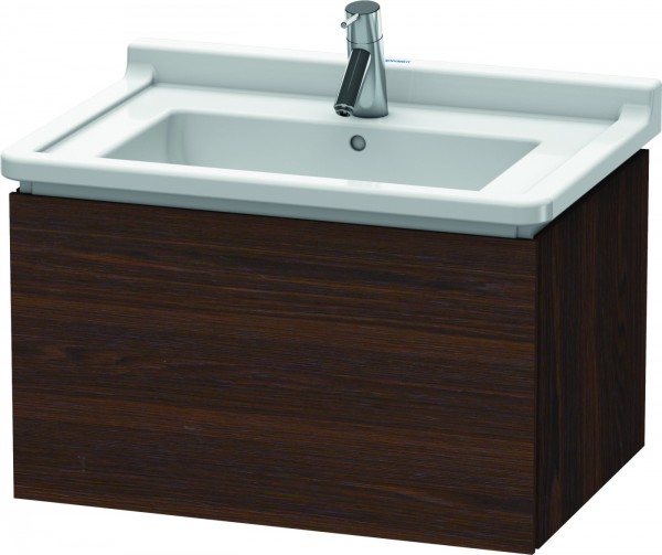 Duravit L-Cube Waschtischunterbau wandhängend Nussbaum gebürstet Matt 670x469x408 mm - LC616406969