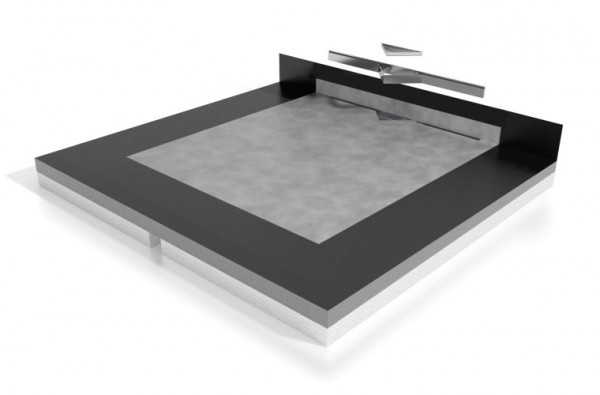 ESS Duschboard S-line 120x110 cm, Komplettset, SBS-line