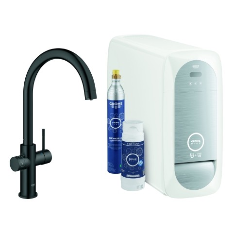 GROHE Starter Kit GROHE Blue Home 31455KS1, C-Auslauf, Einlochmontage, mit Bluetooth 4.0