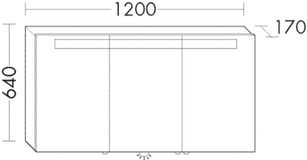 Burgbad Spiegelschrank Crono HGL 640x1200x170 Salbeigrau Hochglanz, SPSA120F5953