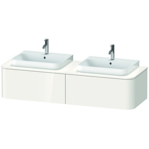 Duravit Happy D.2 Plus Konsolenwaschtischunterbau wandhängend Weiß Hochglanz 1600x550x354 mm - HP493