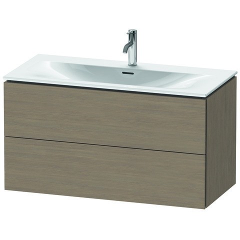 Duravit L-Cube Waschtischunterbau wandhängend Eiche Terra Matt 1020x481x550 mm - LC630803535