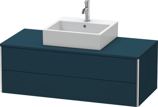 Duravit XSquare Konsolenwaschtischunterbau wandhängend Nachtblau Seidenmatt 1200x548x400 mm - XS4912