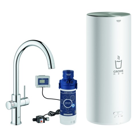 Grohe Armatur und Boiler Red Duo 30079 L-Size C-Auslauf chrom, 30079001