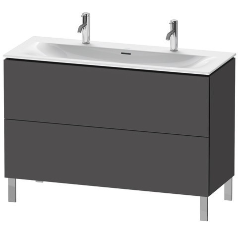 Duravit L-Cube Waschtischunterbau bodenstehend Graphit Matt 1220x481x704 mm - LC6599049490E00