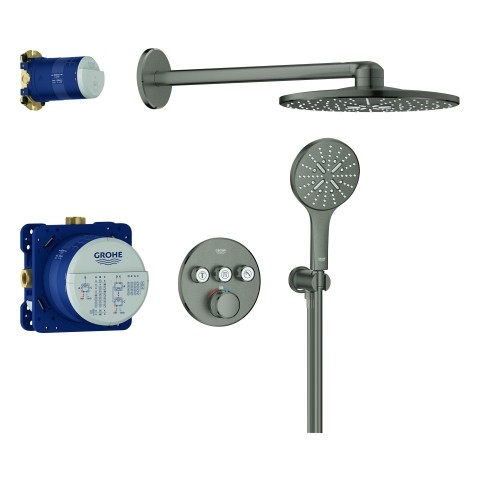 GROHE Unterputz-Duschsystem Grohtherm SmartControl 34863 THM r. Form 3 ASV hard graph. geb., 34863AL