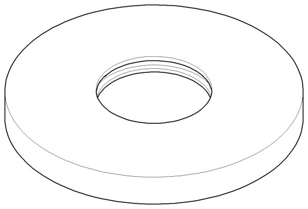 Dornbracht Rosette Ersatzteile 092788007 D. 135 x 15,5 mm Weiß matt