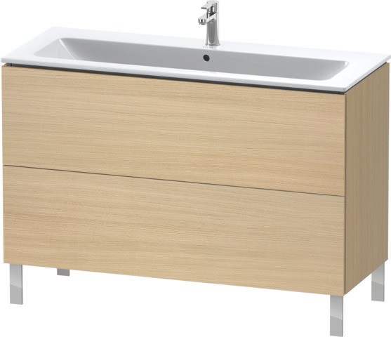 Duravit L-Cube Waschtischunterbau bodenstehend Mediterrane Eiche Matt 1220x481x704 mm - LC6628071710