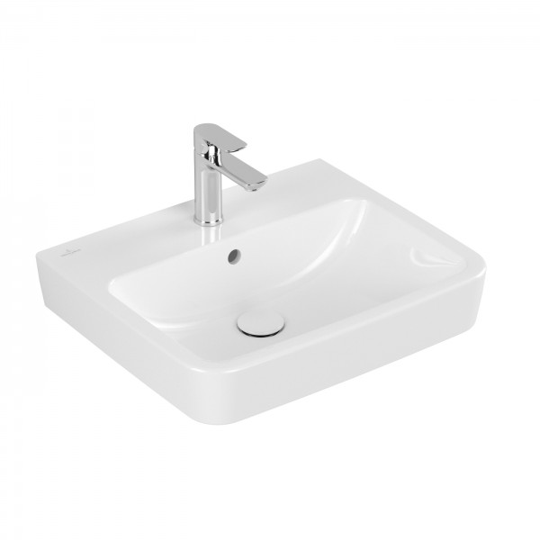 Villeroy & Boch O.novo Waschbecken, 550 x 460 x 175 mm, Weiß Alpin AntiBac CeramicPlus, mit Überlauf