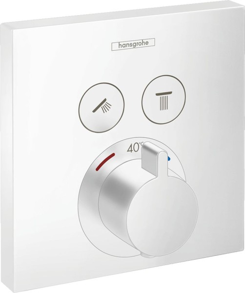 Hansgrohe Thermostat Unterputz ShowerSelect Fertigset 2 Verbraucher mattweiss, 15763700