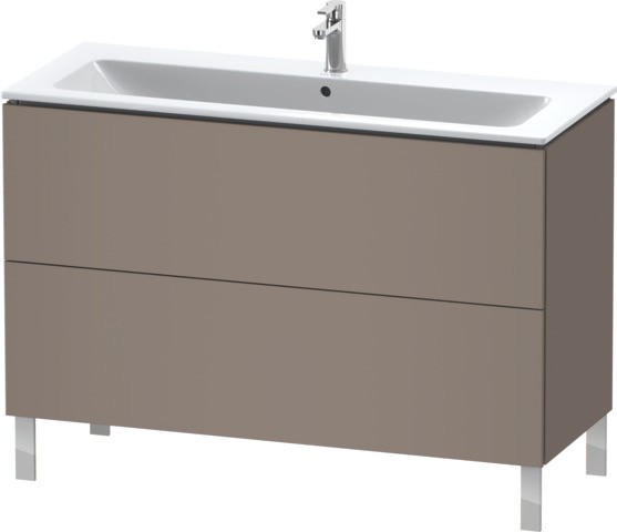 Duravit L-Cube Waschtischunterbau bodenstehend Basalt Matt 1220x481x704 mm - LC6628043430A00