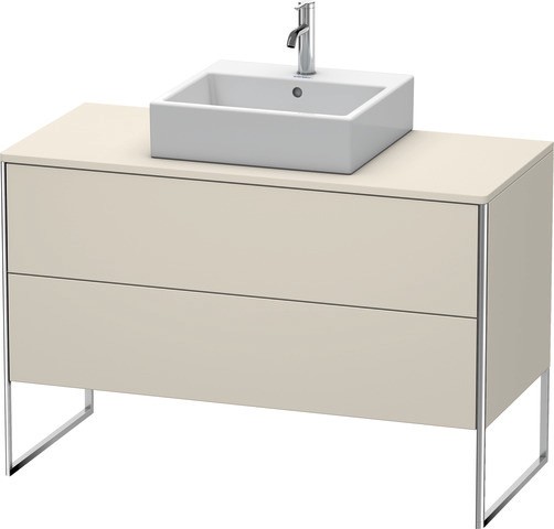 Duravit XSquare Konsolenwaschtischunterbau bodenstehend Taupe Matt 1200x548x778 mm - XS492209191