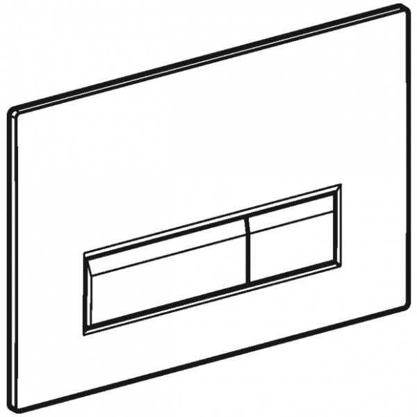 Geberit BetPl. Sigma40, für 2-Mengen-Sp. Glas weiß, 242601SI1