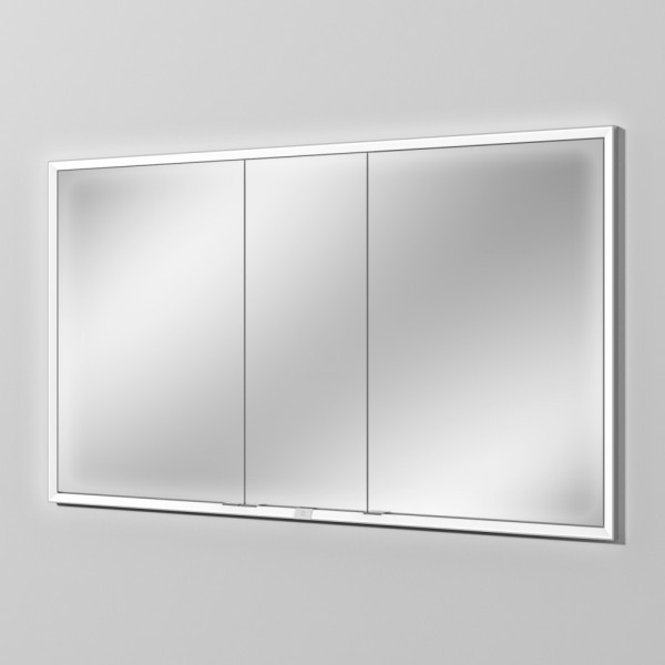 Sanipa Reflection Aluminium-Wandeinbau-Spiegelschrank WIM 130 mit LED-Beleuchtung, AU0476L