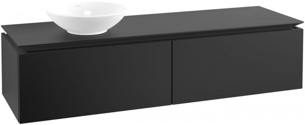 Villeroy & Boch Waschtischunterschrank Legato B11600 1600x380x500mm Waschtisch links Black Matt Lacq