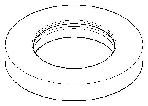 Dornbracht Rosette Ersatzteile 092810132 D. 59 x D. 35 x 9 mm Chrom