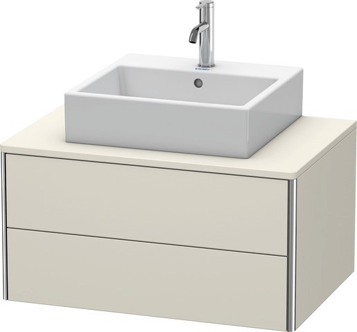 Duravit XSquare Konsolenwaschtischunterbau wandhängend Taupe Matt 800x548x400 mm - XS491009191