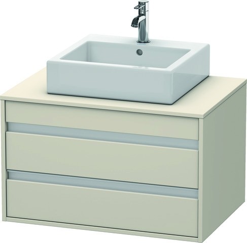 Duravit Ketho Konsolenwaschtischunterbau wandhängend Taupe Matt 800x550x496 mm - KT665409191