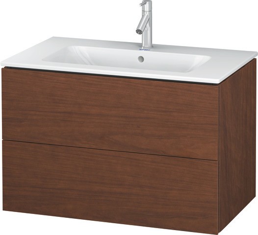 Duravit L-Cube Waschtischunterbau wandhängend Amerikanischer Nussbaum Matt 820x481x550 mm - LC624101