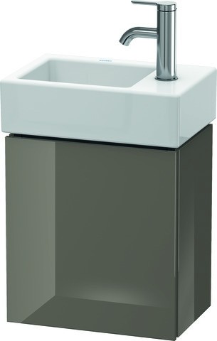 Duravit L-Cube Waschtischunterbau wandhängend Flanell Grau Hochglanz 364x241x400 mm - LC6293R8989